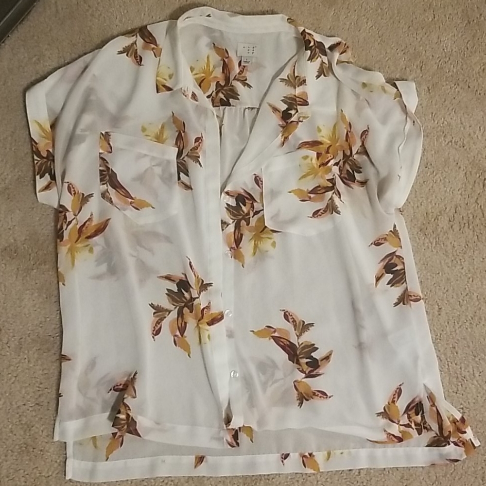 Sheer floral top